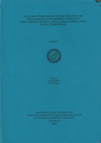 Pengaruh Perendaman Pupuk Organik Cair Dengan Dosis Yang Berbeda Terhadap Pertumbuhan Rumput Laut (Caulerpa lentillifera) Pada Media Terkontrol