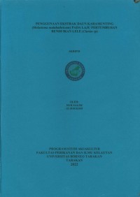 Penggunaan Ekstrak Daun Karamunting (Melastoma malabathricum) Pada Laju Pertumbuhan Benih Lele (Clarias Sp)