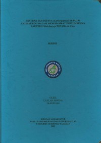 Ekstrak Biji Pepaya (Carica papaya) Sebagai Antibakteri Dalam Menghambat Pertumbuhan Bakteri Vibrio harveyi Secara In Vitro