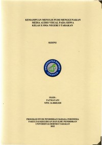 Kemampuan Menulis Puisi Menggunakan Media Audio Visual Pada Siswa Kelas X SMA Negeri 3 Tarakan