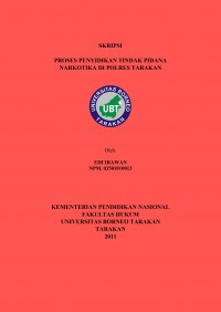 Proses Penyidikan Tindak Pidana Narkotika Di Polres Tarakan