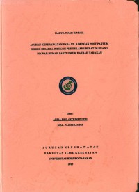 Asuhan Keperawatan Pada Ny. S Dengan Post Partum Seksio Sesarea Indikasi Pre Eklamsi Berat Di Ruang Mawar Rumah Sakit Umum Daerah Tarakan