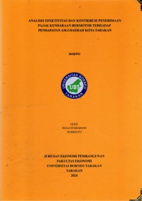 Analisis Efektivitas Dan Kontribusi Penerimaan Pajak Kendaraan Bermotor Terhadap Pendapatan Asli Daerah Kota Tarakan