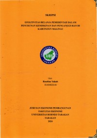 Efektivitas Belanja Pemerintah Dalam Penurunan  Kemiskinan Dan Pengangguran Di Kabupaten Malinau