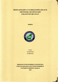 Profil Kemampuan Numerasi Siswa Kelas IX SMP Negeri 3 Sei Menggaris Pada Konten Bilangan