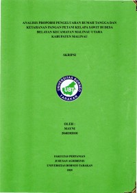 Analisis Proporsi Pengeluaran Rumah Tangga Dan Ketahanan Pangan Petani Kelapa Sawit Di Desa Belayan Kecamatan Malinau Utara Kabupaten Malinau