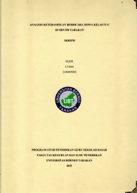 Analisis Keterampilan Berbicara Siswa Kelas IV-C Di SDN 050 Tarakan