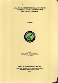 Analisis Proses Pembelajaran IPA Secara Tatap Muka Terbatas Di Kelas VIII SMP Negeri 7 Tarakan