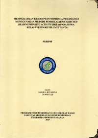 Meningkatkan Kemampuan Membaca Pemahaman Menggunakan Metode Pembelajaran Directed Reading Thinking Activity (DRTA) Pada Siswa Kelas V-B SDN 002 Selumit Pantai
