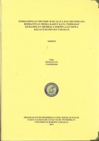 Perbandingan Metode Suku Kata Dan Metode Eja Berbantuan Media Kartu Kata Terhadap Kemampuan Membaca Permulaan Siswa Kelas II Di SDN 024 Tarakan