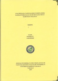 Analisis Rasa Nasionalisme Peserta Didik Daerah Perbatasan Di SDN 001 Kayan Hulu Kabupaten Malinau