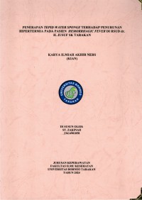Penerapan Tepid Water Sponge Terhadap Penurunan Hipertermia Pada Pasien Hemorrhagic Fever Di RSUD Dr. H. Jusuf SK Tarakan