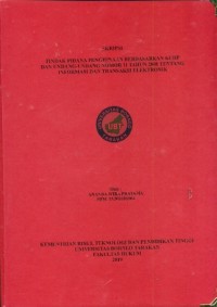 Tindak Pidana Penghinaan Berdasarkan KUHP dan Undang-Undang Nomor 11 Tahun 2008 Tentang Informasi dan Transaksi Elektronik