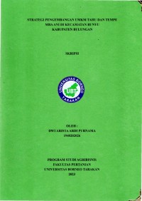 Strategi Pengembangan UMKM Tahu Dan Tempe Mba Ani Di Kecamatan Bunyu Kabupaten Bulungan