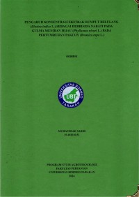 Pengaruh Konsentrasi Ekstrak Rumput Belulang (Elusine indica l.) Sebagai Herbisida Nabati Pada Gulma Meniran Hijau (Phyllantus niruri l.) Pada Pertumbuhan Pakcoy (Brassica rapa l.)