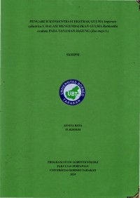 Pengaruh Konsentrasi Ekstrak Gulma Imperata cylindrica l. Dalam Mengendalikan Gulma Rottboellia exaltata Pada Tanaman Jagung (Zea mays l.)