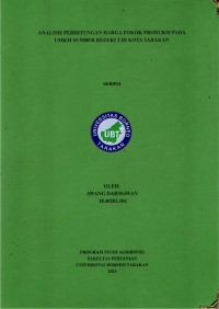 Analisis Perhitungan Harga Pokok Produksi Pada UMKM Sumber Rezeki 2 Di Kota Tarakan