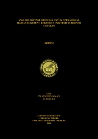 Analisis Potensi Air Hujan Untuk Operasional Harian Di Gedung Rektorat Universitas  Borneo Tarakan