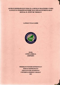 Asuhan Keperawatan Pada Tn. A Dengan Diagnosis Utama Gangguan Persepsi Sensori: Halusinasi Pendengaran RSUD Dr. H. Jusuf SK Tarakan