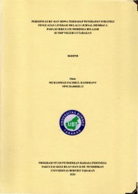 Persepsi Guru Dan Siswa  Terhadap Penerapan Strategi Penguatan Literasi  Melalui Jurnal Membaca  Pada Kurikulum Merdeka Belajar Di SMP Negeri 13 Tarakan