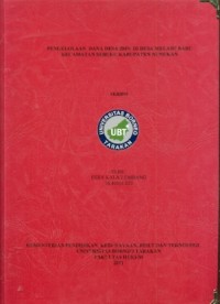 Pengelolaan Dana Desa (DD) Di Desa Melasu Baru Kecamatan Sebuku Kabupaten Nunukan