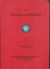 Pidana Bagi Anak yang Disuruh Melakukan  Pengangkutan Bahan Bakar Minyak Bersubsidi
