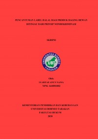 Pencantuman Label Halal Bagi Produk Daging Hewan Ditinjau Dari Prinsip Nondiskriminasi