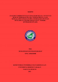 Analisis Yuridis Putusan Lepas Dari Segala Tuntutan Hukum Terhadap Pelaku Tindak Pidana  yang Mengalami Gangguan Jiwa Studi Kasus Putusan Pengadilan Negeri Simalungun Nomor: 207/PID.B/2015/PN.SIM.