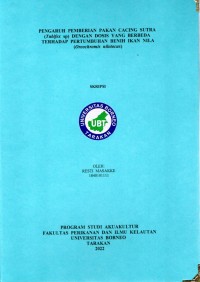 Pengaruh Pemberian Pakan Cacing Sutra (Tubifex sp) Dengan Dosis Yang Berbeda Terhadap Pertumbuhan Benih Ikan Nila (Oreochromis nilotocus)