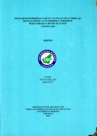 Pengaruh Pemberian Pakan Cacing Sutra (Tubifex sp) Dengan Dosis Yang Berbeda Terhadap Pertumbuhan Benih Ikan Koi (Cyprinus spp.)