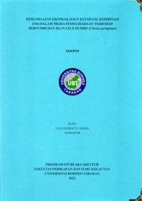 Pemanfaatan Ekstrak Daun Ketapang Kombinasi EM4 Dalam Media Pemeliharaan Terhadap Pertumbuhan Ikan Lele Dumbo (Clarias gariepinus)