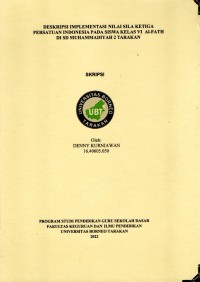 Deskripsi Implementasi Nilai Sila Ketiga Persatuan Indonesia Pada Siswa Kelas VI Al-Fath Di SD Muhammadiyah 2 Tarakan