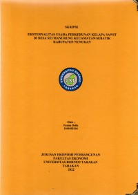 Eksternalitas Usaha Perkebunan Kelapa Sawit Di Desa Sei Manurung Kecamatan Sebatik Kabupaten Nunukan