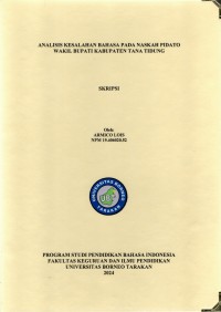 ANALISIS KESALAHAN BAHASA PADA NASKAH PIDATO WAKIL BUPATI KABUPATEN TANA TIDUNG