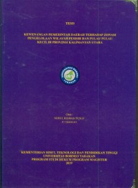 Kewenangan Pemerintah Daerah Terhadap Zonasi Pengelolaan Wilayah Pesisir Dan Pulau Pulau Kecil Di Provinsi Kalimantan Utara