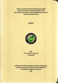 Struktur Dan Fungsi Mantra Pagar Diri Suku Dayak Punan Di Desa Respen Tubu Kecamatan Malinau Utara Kabupaten Malinau (Kajian Sastra Lisan)