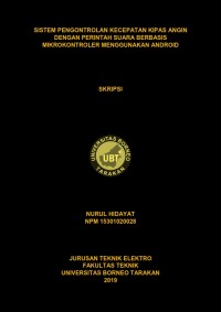 Sistem Pengontrolan Kecepatan Kipas Angin Dengan Perintah Suara Berbasis Mikrokontroler Mengunakan Android