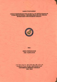 Asuhan Keperawatan Pada Tn. “D” Dengan Masalah Utama Isolasi Sosial: Menarik Diri Di Ruang Teratai Rumah Sakit Umum Daerah Tarakan