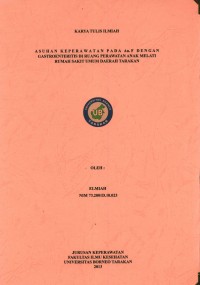 Asuhan Keperawatan Pada An. F Dengan Gastroenteritis Di Ruang Perawatan Anak Melati Rumah Sakit Umum Daerah Tarakan