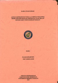 Asuhan Keperawatan Pada An. R Dengan Diagnosa Medik Epilepsi Di Ruang Perawatan Anak Melati Rumah Sakit Umum Daerah Tarakan