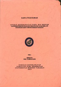 Asuhan Keperawatan Pada An. N Dengan Gastroenteritis Di Ruang Perawatan Anak Melati Di Rumah Sakit Umum Daerah Tarakan