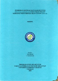 Pemberian Ekstrak Daun Karamunting (Melastoma malabathricum) Pada Pakan Pellet Terhadap Pertumbuhan Ikan Cupang (Betta sp.)