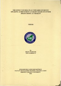 The Effect Of Role Play Towards Students' Speaking Achievement At Eight Grade Of Junior High School 12 Tarakan