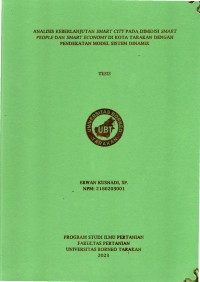 Analisis Keberlanjutan Smart City Pada Dimensi Smart People Dan Smart Economy Di Kota Tarakan Dengan Pendekatan Model Sistem Dinamik