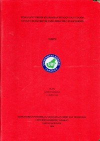 Tinjauan Yuridis Keabsahan Penggunaan Tanda Tangan Elektronik Pada Dokumen Elektronik