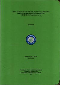 Pengaruh Pupuk Kandang Dan Mulsa Organik Terhadap Pertumbuhan Dan Hasil Mentimun (Cucumis sativus l.)