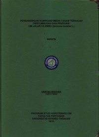 Perbandingan Komposisi Media Tanam Terhadap Pertumbuhan Dan Produksi Ubi Jalar Cilembu (Ipomoea batatas L.)