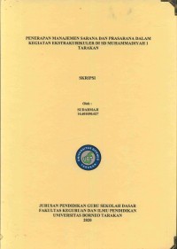 Penerapan Manajemen Sarana Dan Prasarana Dalam Kegiatan Ekstrakurikuler Di SD Muhammadiyah 1 Tarakan