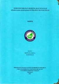 Morfometrik Dan Meristik Ikan Senangin (Eleutheronema tetradactylum) Di Perairan Bangkudulis