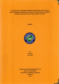 Analisis Pengaruh Pertumbuhan Ekonomi Dan Rata-rata Lama Pendidikan Terhadap Tingkat Pengangguran Terbuka Di Provinsi Kalimantan Utara Tahun 2013-2022
